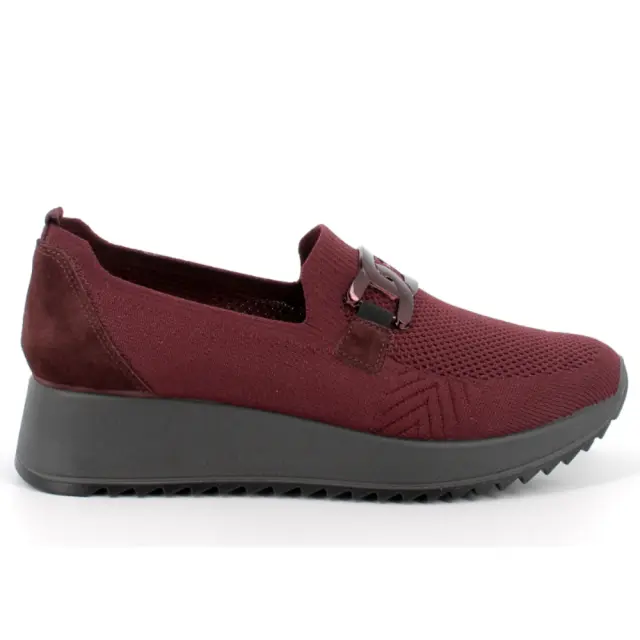 Imac Sneakers Γυναικείο δέρμα/ύφασμα Μπορντώ IMA/858210 BORDO