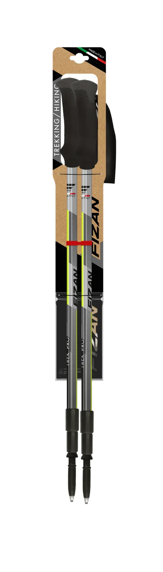 Fizan Trek Pro Τηλεσκοπικά Μπατόν Πεζοπορίας Grey/Yellow - 100.479 2