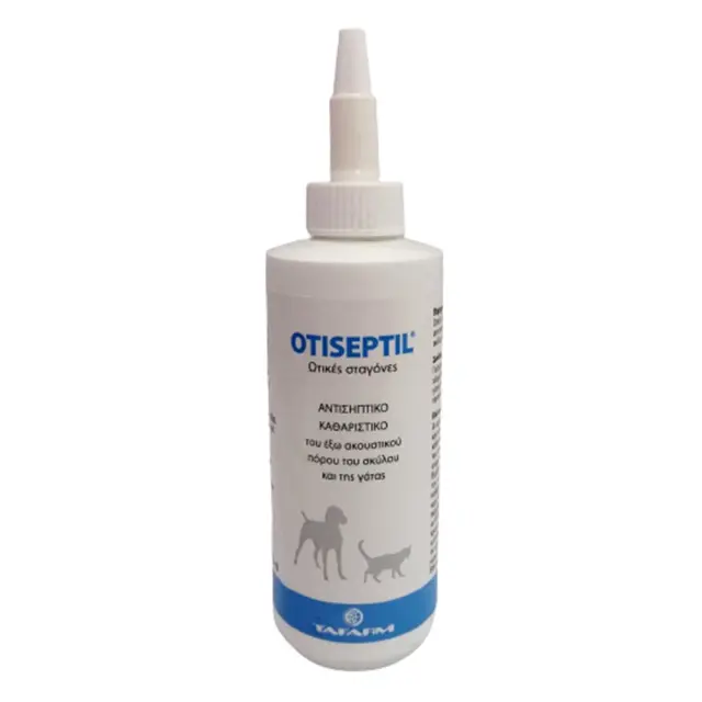 Tafarm Otiseptil Σταγόνες για Καθαρισμό Αυτιών Σκύλου & Γάτας 60ml