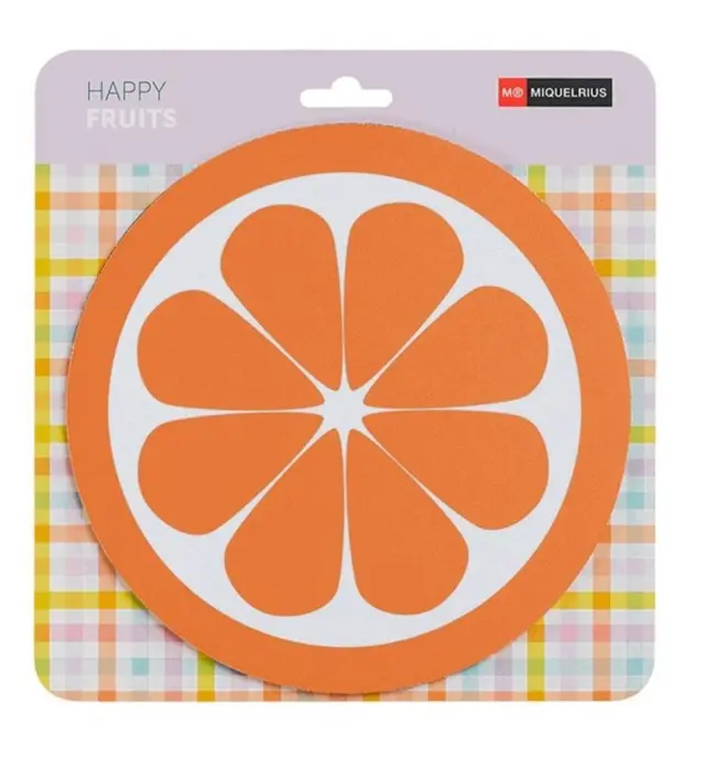 Mouse Pad Miquelrius Happy Fruits Πορτοκάλι 21.7x22.8cm/ 844.377475 (MIQUELRIUS)