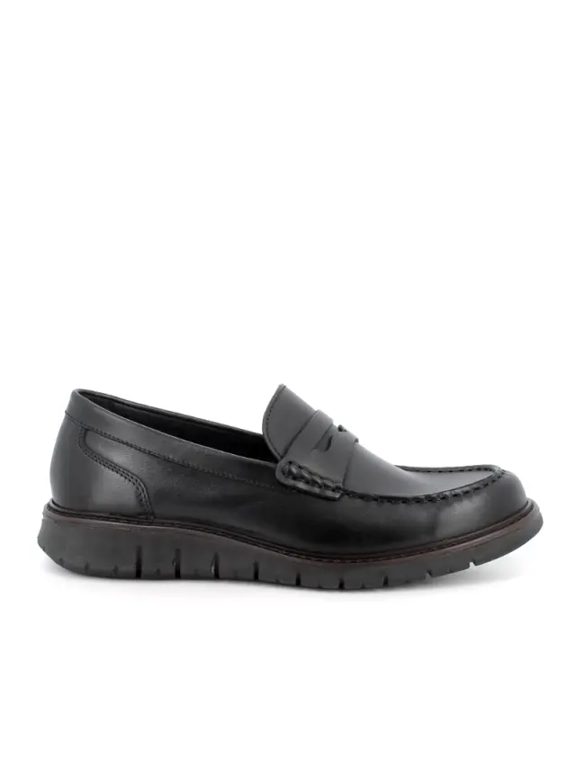 Imac Μοκασίνια-Loafers Ανδρικό δέρμα Μαύρο IMA/850970 NERO 2