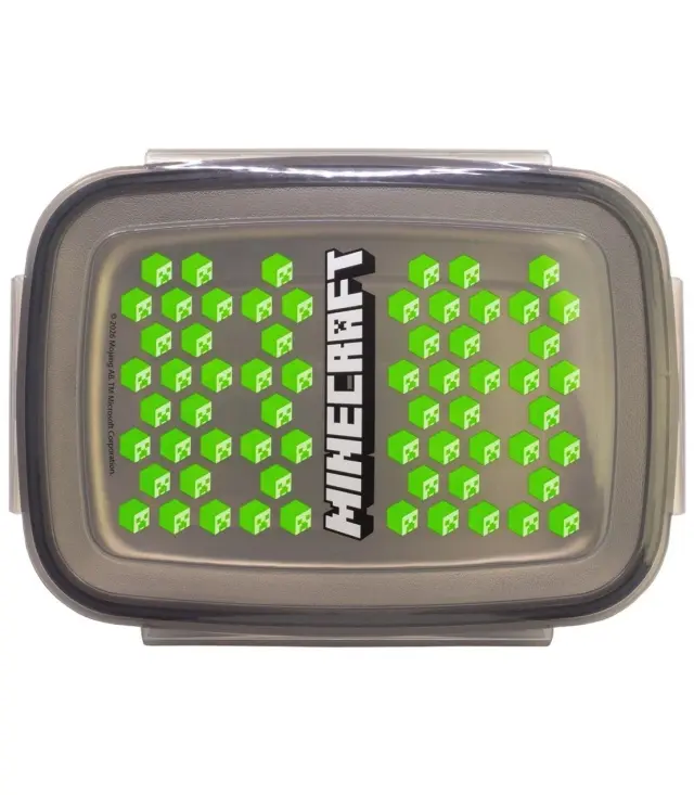 Φαγητοδοχείο ανοξείδωτο ROUNDED STAINLESS STEEL RECTANGULAR SANDWICH BOX 1090ML MINECRAFT ICONICMONO 31342 3