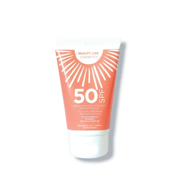 Beauty Line Αντηλιακή κρέμα προσώπου με 50SPF 50ml