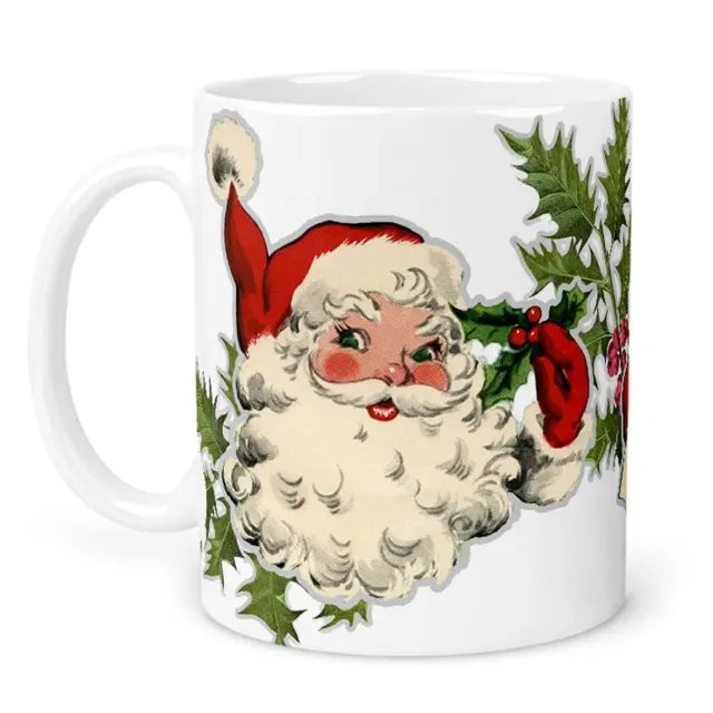 κούπα κεραμική χριστουγεννιάτικη vintage christmas με συσκευασία δώρου (b106) 2