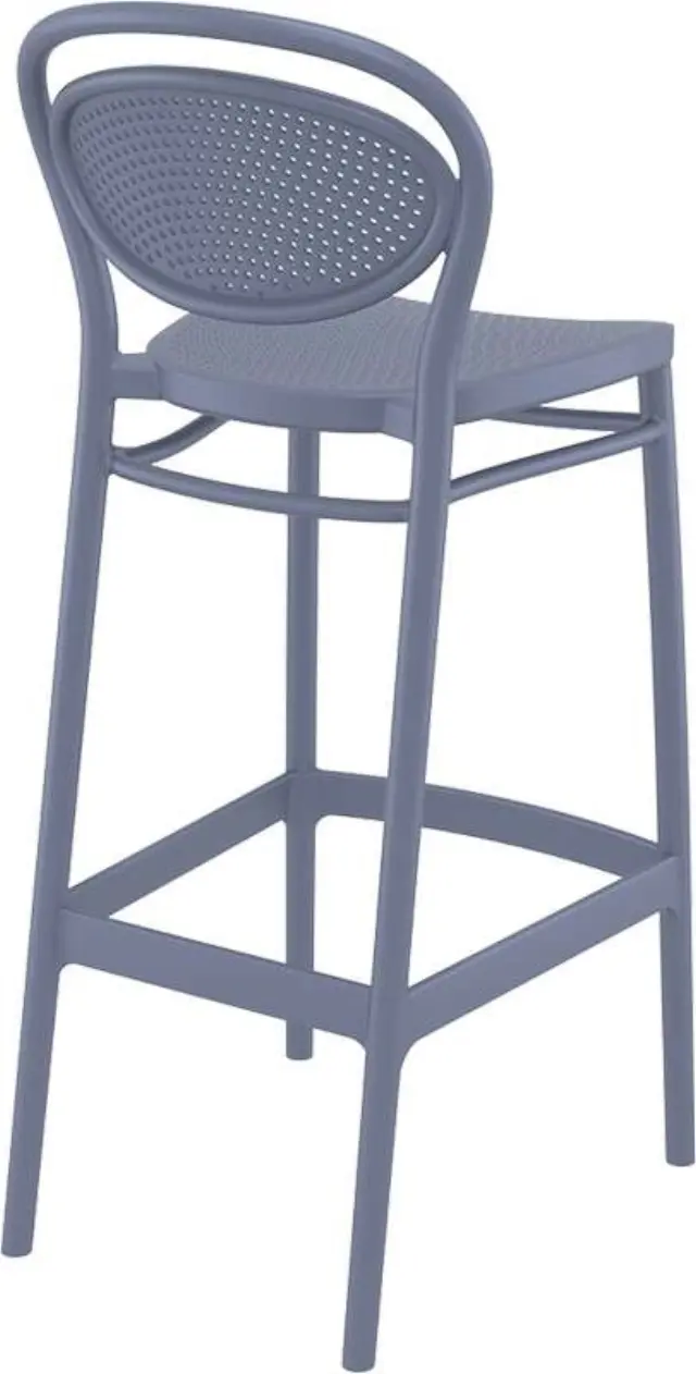 Σκαμπό Bar MARCEL Σκούρο Γκρι PP 45x52x106cm 2