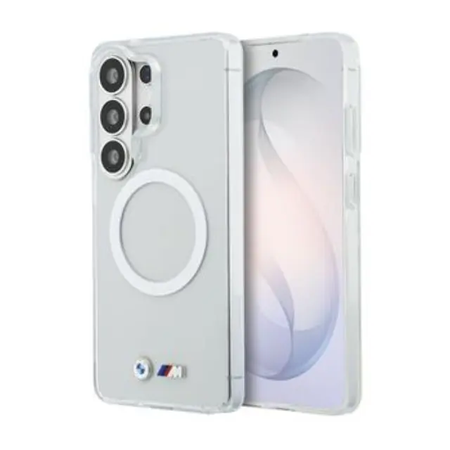 BMW M IML Metal Metal Logo Magnetic Case for Samsung Galaxy S26 Ultra Transparent
