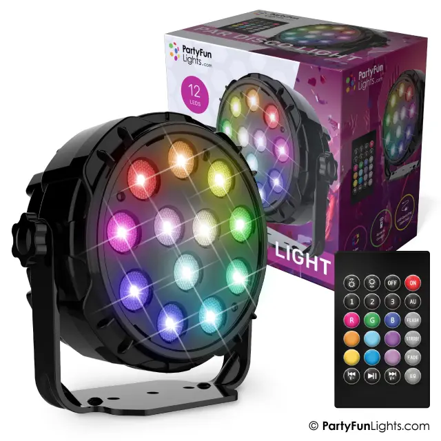 Party Fun Lights - Floodlight Disco Lamp with Remote Control - Ø 12.6 cm - Toys