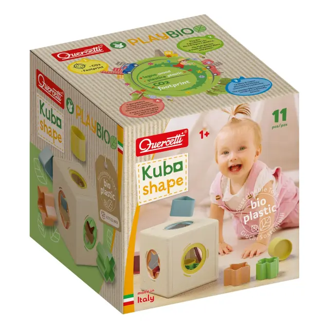 Quercetti Κύβος Ταξινόμησης Σχημάτων Kubo Shape PlayBio (1+ ετών) 80240