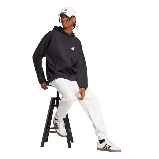 adidas Sportswear Men's Future Icons Small Logo Full-Zip Hoodie Μαύρο JI8768 (adidas Sportswear) 3