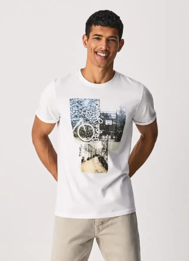 PEPE JEANS ALBEE ΑΝΔΡΙΚΗ ΜΠΛΟΥΖΑ - 800 WHITE
