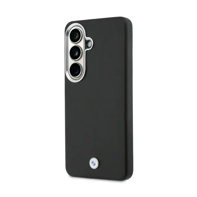 BMW Signature PU Leather Metal Logo Magnetic Case for Samsung Galaxy S26+ Black 2