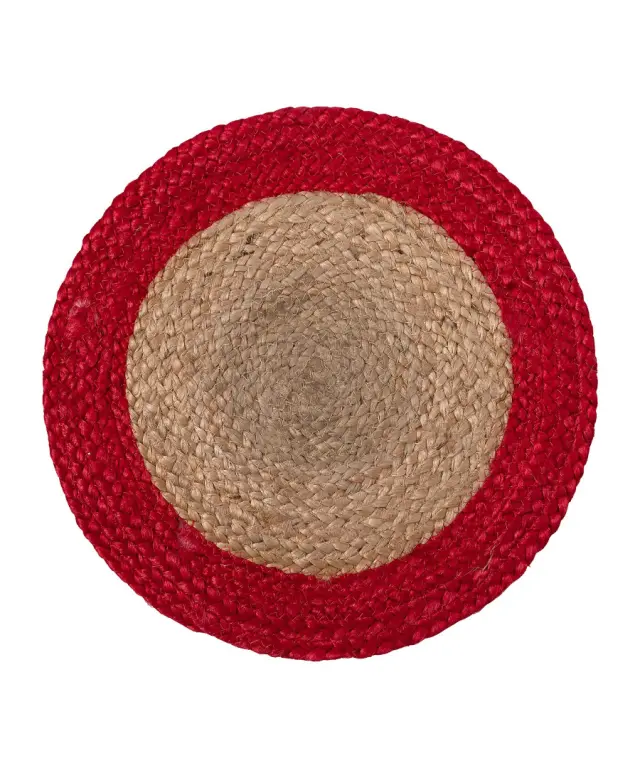 Σουπλά γιούτα (38cm) natural/red - -