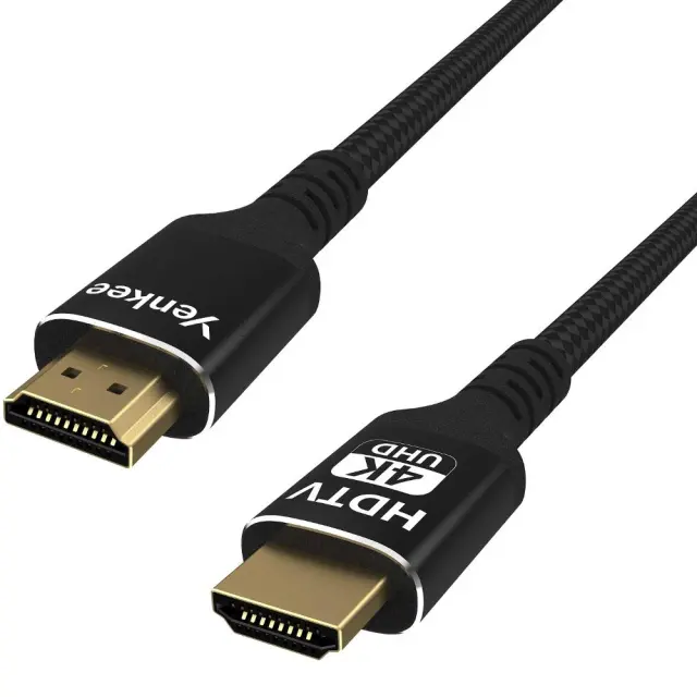 Καλώδιο HDMI Yenkee YCH 130 2.0 4K/60Hz Gold Plated Braided Μαύρο 3m