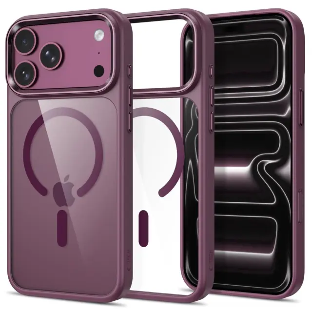 Tech-Protect® Magmat MagSafe CC Θήκη για iPhone 17 Pro Max/18 Pro Max- Burgundy/Clear.