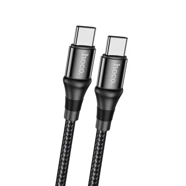 Καλώδιο Hoco X50 Exquisito USB-C σε USB-C 100W 5.0A/20V Braided Μαύρο 1m