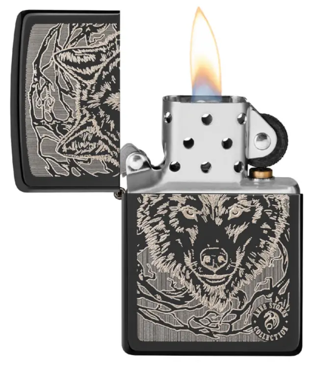 ZIPPO Αναπτήρας - 49443 Anne Stokes Wolf Design 3