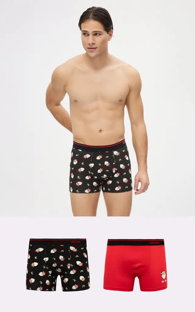 X-mas HoHo Minerva Ανδρικό Boxer 2τμχ Minerva