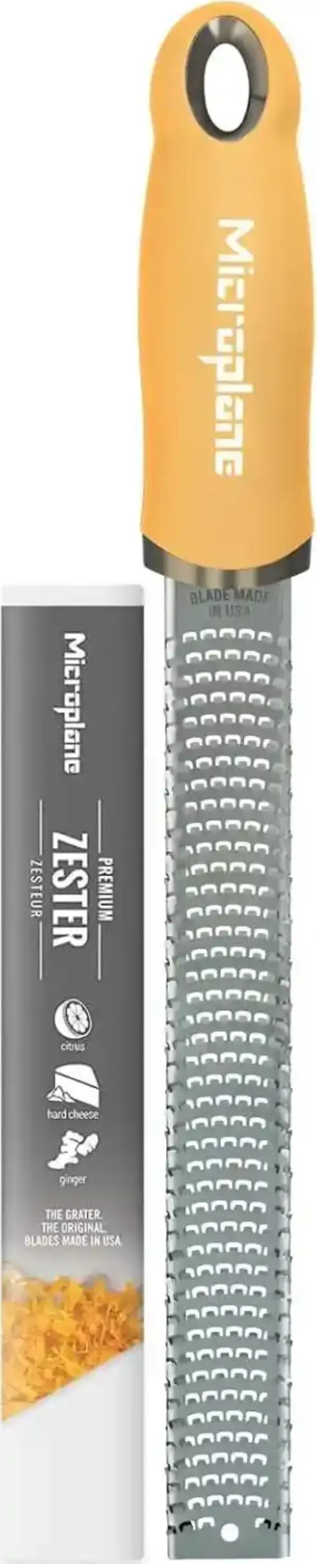 Microplane Premium Classic Zester Τρίφτης Εσπεριδοειδών Ανοξείδωτος - Κίτρινο