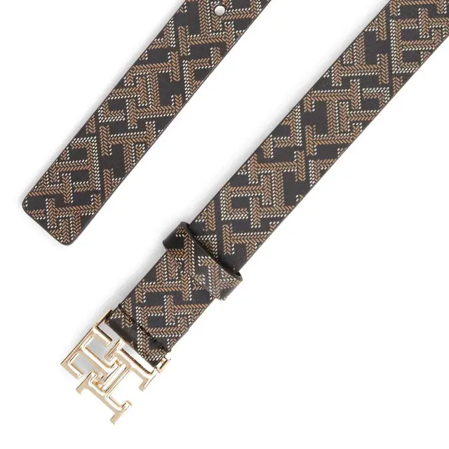 Γυναικεία Ζώνη Tommy Hilfiger 2.5cm AW0AW19294-BDS Μαύρη Logo Μαύρο - 100 2