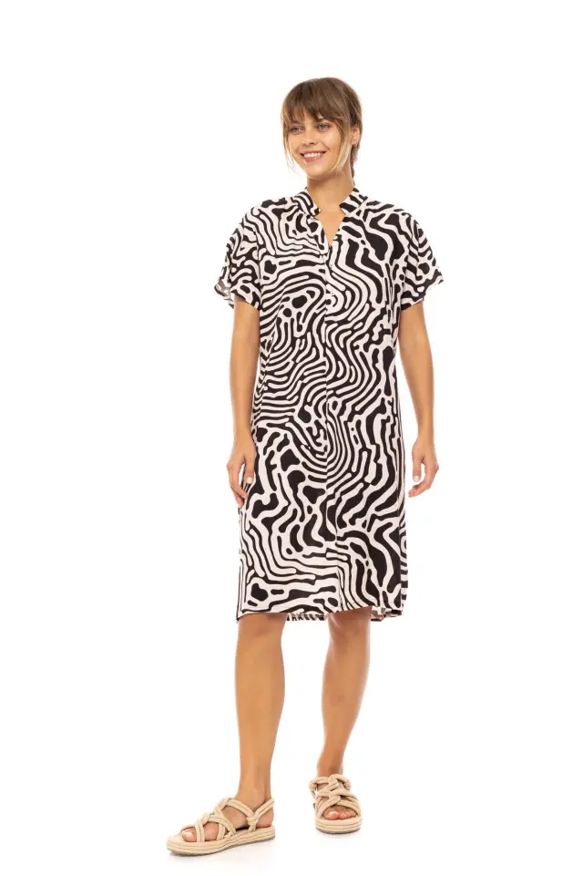 Beachwear Black Geo B597 Type Pink Label 2