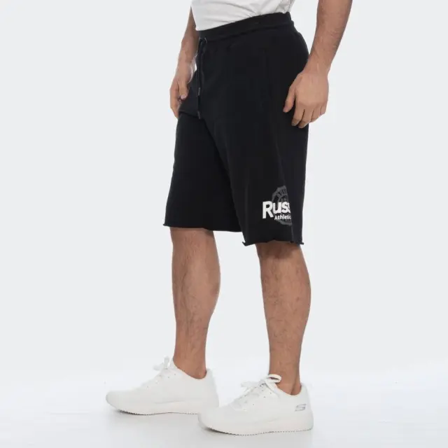 Russell Athletic Circle-Raw Edge Shorts (A2036-1-099) - Μαύρο - S 3