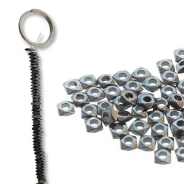 Χάντρα Αιματίτης Hematite - Faceted Square 1x2mm ~135τεμ