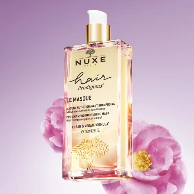 Nuxe Hair Prodigieux Pre-Shampoo Nourishing Mask Μάσκα Θρέψης Πριν το Σαμπουάν με Εκχύλισμα Ελαίου Ροζ Καμέλιας, 125ml 2