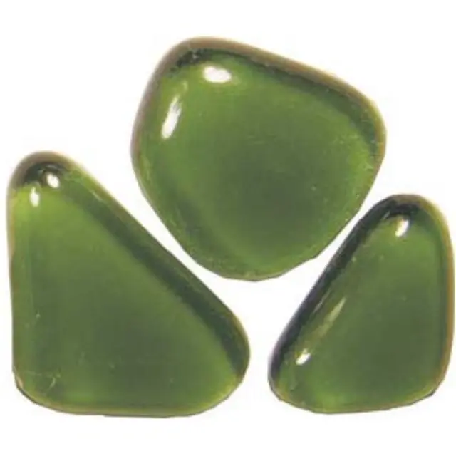 Γυάλινες Ψηφίδες Soft Glass - Dark Green - Πολυγωνικές - 200gr