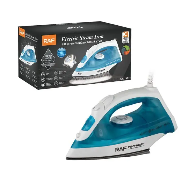 RAF Ηλεκτρικό Σίδερο Ατμού 1200W R.1229B - Electric Steam Iron 97017