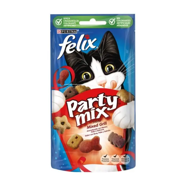 Purina Felix Party Mix Mixed Grill Λιχουδιά Γάτας 60gr