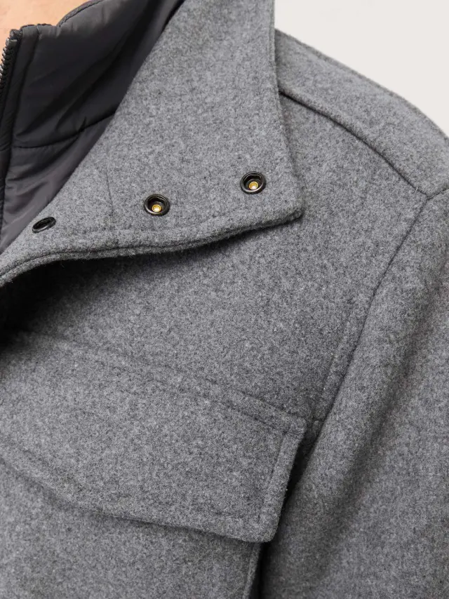 JPRCCALEX WOOL BLEND FIELD JACKET SN Grey Melange 2
