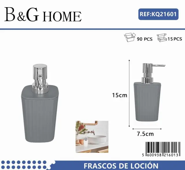 Θήκες κρεμοσάπουνου Dispenser πλαστικές - Σετ 5pcs - Grey - 21601 2
