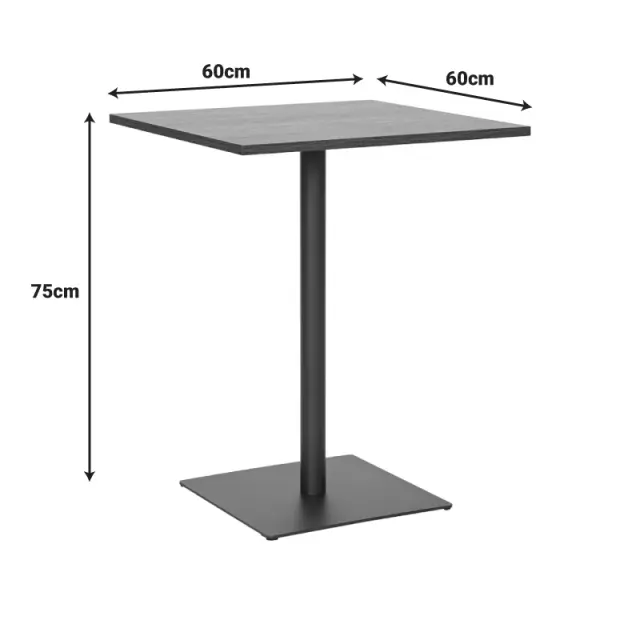 Τραπέζι Nerobian pakoworld mdf σε sonoma απόχρωση 60x60x75εκ 2