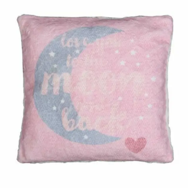 ΜΑΞΙΛΑΡΙ ΠΟΛ. FLEECE MOON AND BACK PINK (40X40) - NEF NEF