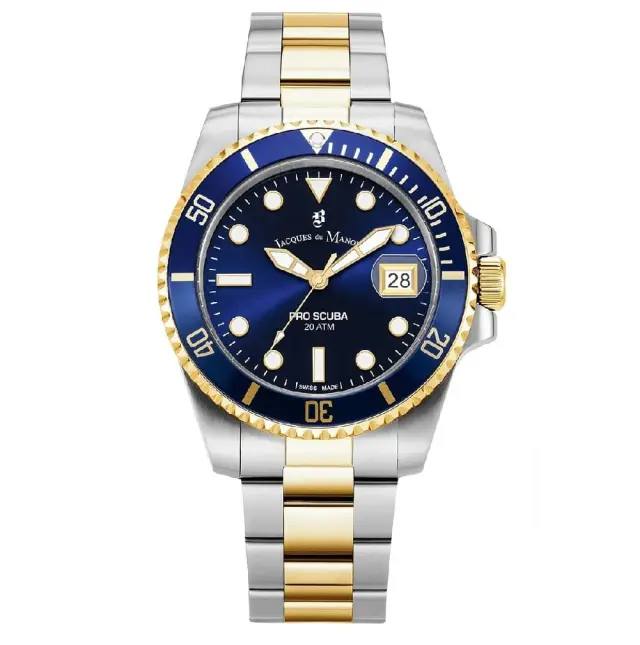 Jacques Du Manoir Pro Scuba 43 Men's Watch Two Tone Steel Bracelet JWG02806