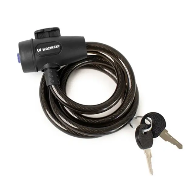 Wozinsky WZR-K3 Cable Bicycle Lock with Key 90cm Black