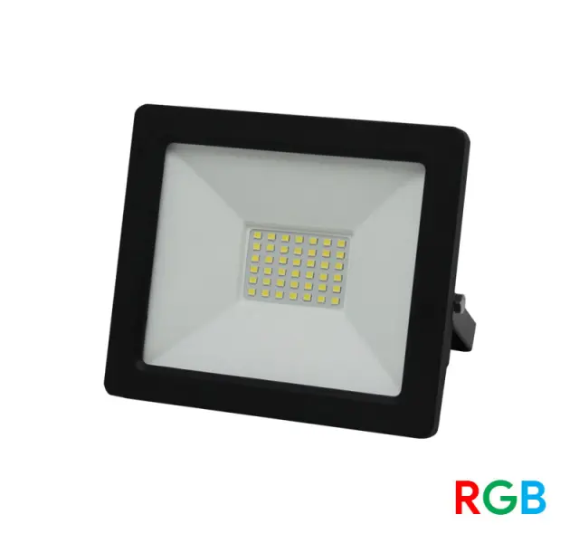 ΠΡΟΒΟΛ.LED-SMD RGB 24VDC 30W 4ΚΑΛΩΔ.ΧΡΕΙΑΖ.CONTROL ΜΑΥΡΟΣ