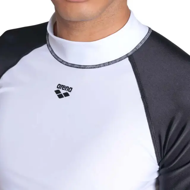 Arena Men's Shortsleeve Graphic UV Protection Rash Vest Tee Λευκό 006292-105 (Arena) - Small 3