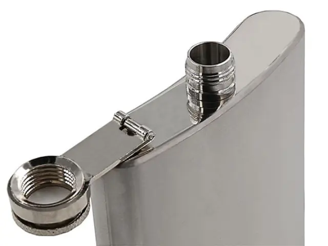 Hip Flask Φλασκί Ποτού Chrome Mat (F001) - 210ml 3
