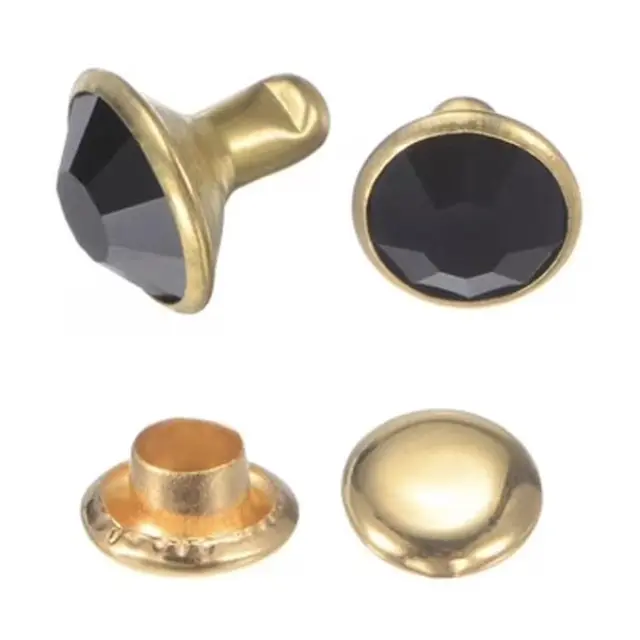 Swarovski Πριτσίνι 56101 με 2088 XIRIUS Rose Flat Back SS34 (8mm) Hematite - Brass - 5σετ