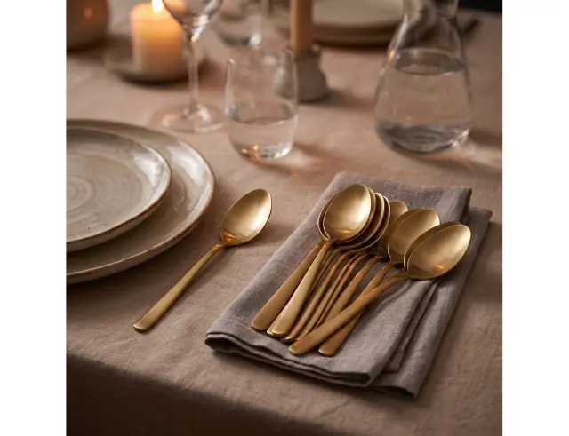 Σετ Κουτάλια Eternum Belgium Nardo Champagne (1249-15CC) μήκους 18.5cm σε κουτί Cash & Carry - 12τεμάχια 1249-15CC