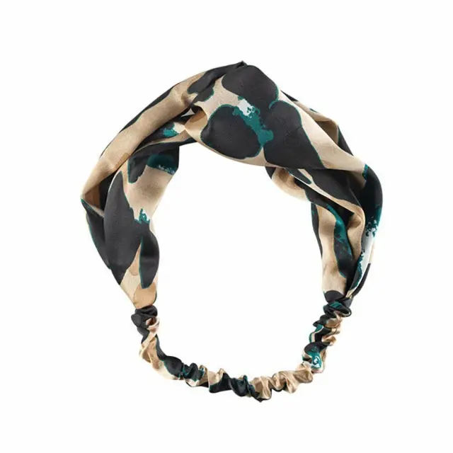 Medisei Dalee Hair Ties Πράσινη Λεοπάρ Κορδέλα 1τμχ