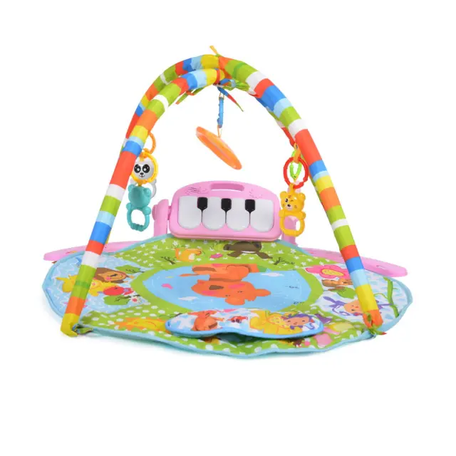 Moni Toys Baby Piano Girl Γυμναστήριο Χαλάκι Δραστηριοτήτων με Πιάνο Pink 6+ Μηνών 3