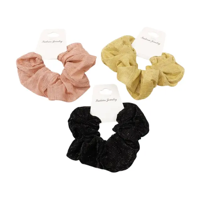 Σετ 12 Λαμπερά Λαστιχάκια Μαλλιών - Scrunchies με Glitter Glitter Hair Scrunchies Set A40006-1
