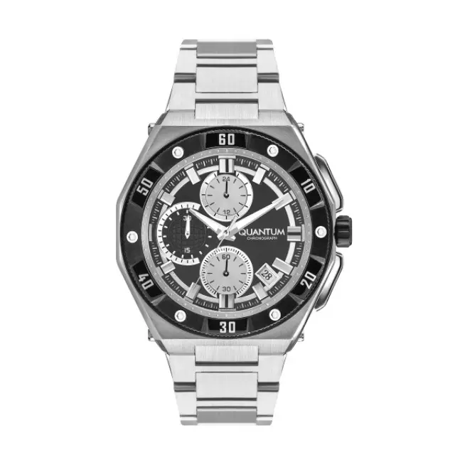Quantum Hunter, Men's Watch, Silver Stainless Steel Bracelet HNG1011.360