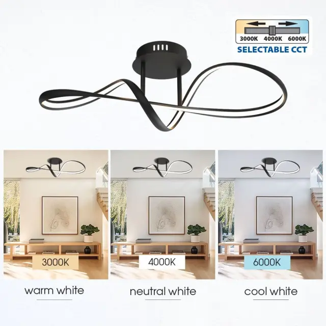 LED Φωτιστικό Οροφής ETERNITY 36Watt Μαύρο CCT VIV004863 3