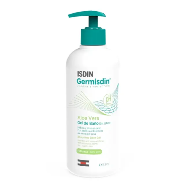 ISDIN Germisdin Aloe Vera Bath Gel - Τζέλ Καθαρισμού Σώματος με Aloe Vera 500ml 2