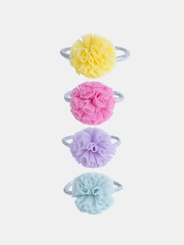 Παιδικά Λαστιχάκια Μαλλιών Fluffy Pompoms ΠΟΛΥΧΡΩΜΟ - One Size 2