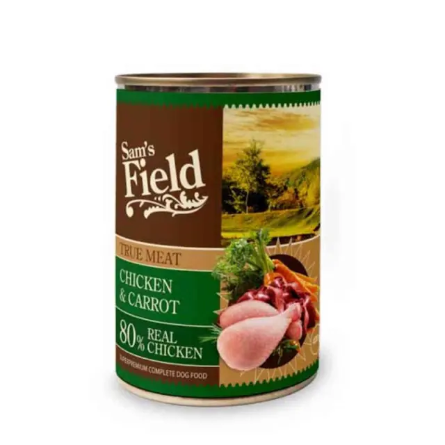 Sam's Field Κονσέρβα Σκύλου Adult Chicken & Carrot 400gr Μονόχρωμο
