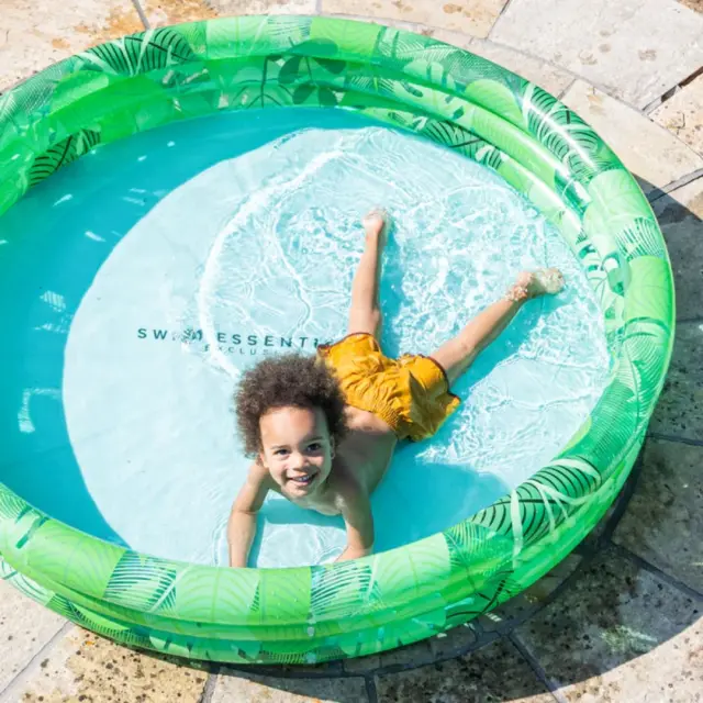 Swim Essentials: Φουσκωτή πισίνα Ø150εκ. με τρεις αεροθαλάμους (3+ ετών) "Green Tropical" 942995 2